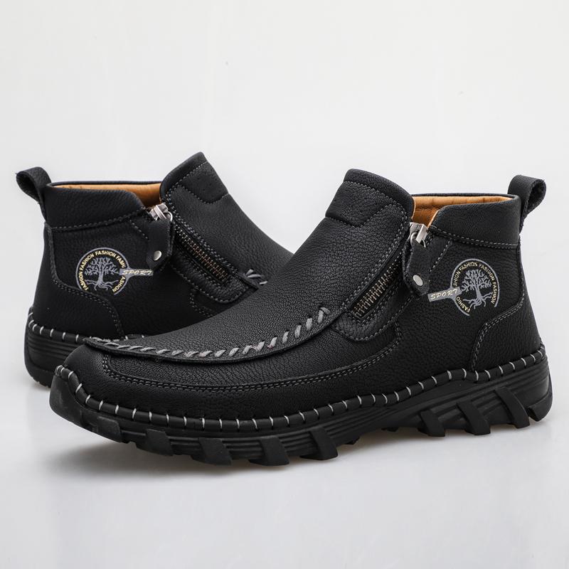 Ankle Boots Leather Shoes for Men Casual Boots Genuine Oxfords Business Leather Shoes Large Size Boots