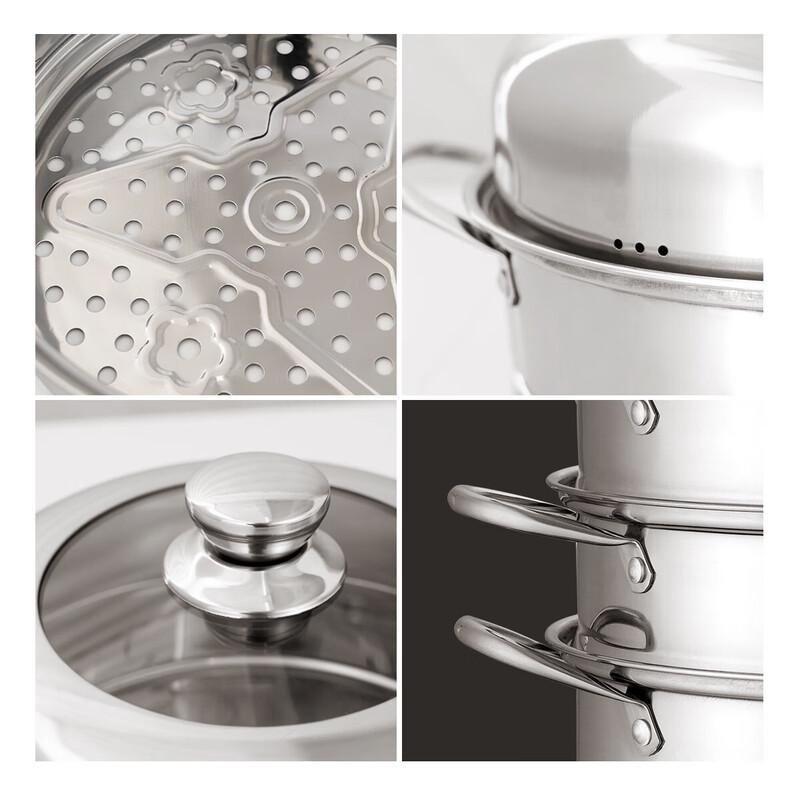 Debo Ladborg 28cm 3-Layer Stainless Steel Multi-Function Steamer Pot