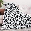 Cow print flannel blanket cartoon blanket nap blanket
