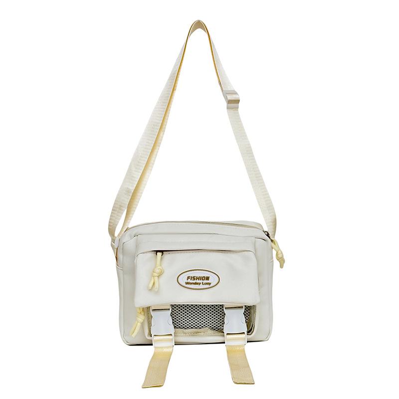 Милая сумка-мессенджер в стиле колледжа для девушки, японская, студенческая, большой вместимости, универсальная сумка почтальона, прозрачная сумка для боли