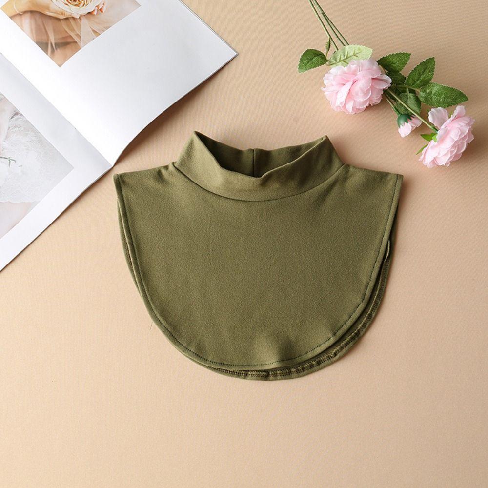 Windproof Turtleneck Cotton Scarf Fashion Fake Collar Women