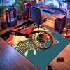 Vintage Splash Basketball Hoop Print Area Rug Sport Theme Non‑Slip Rectangular Floor Mat Home Decor For Gaming Room Bedroom