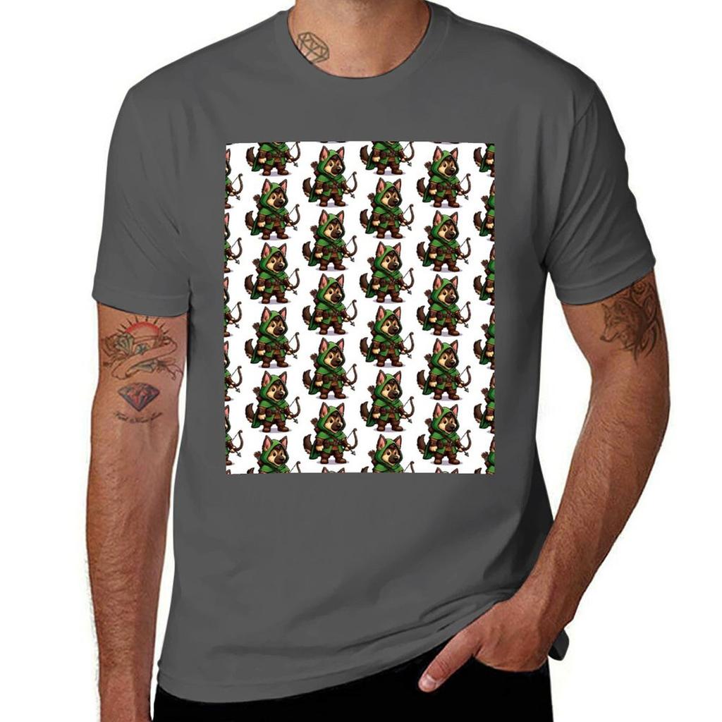 T-Shirt Dog man t graphic shirt shirts D&D man cotton t Scout