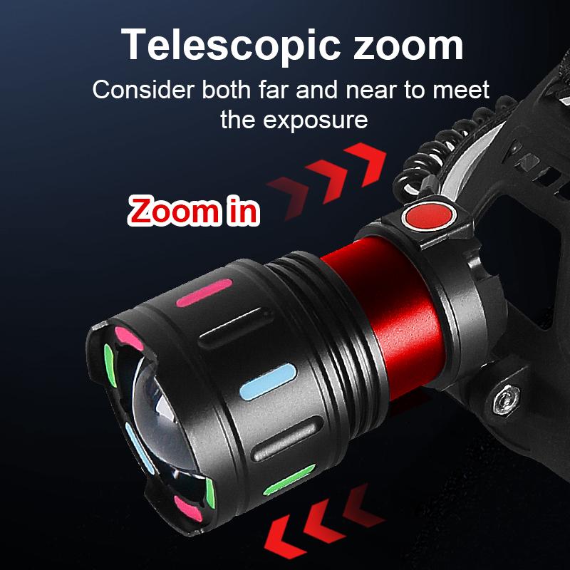 30 Вт светодиодный налобный фонарь, супер яркий, мощный налобный светильник, светящийся ночник для рыбалки, 18650, регулируемый налобный фонарь