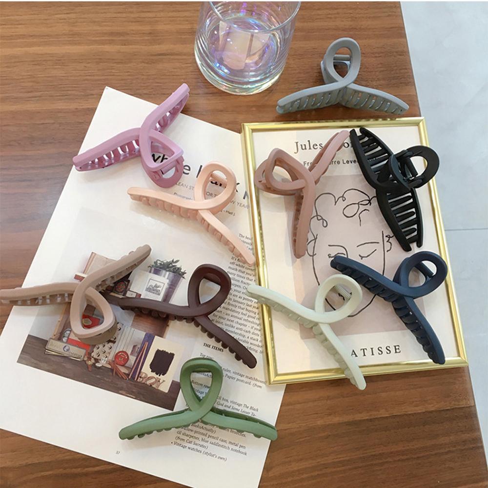 Cross Make Up Acrylic Fashion Women Cross Hair Claws Frosted Crab Clips Hair Accessories Hair Clips