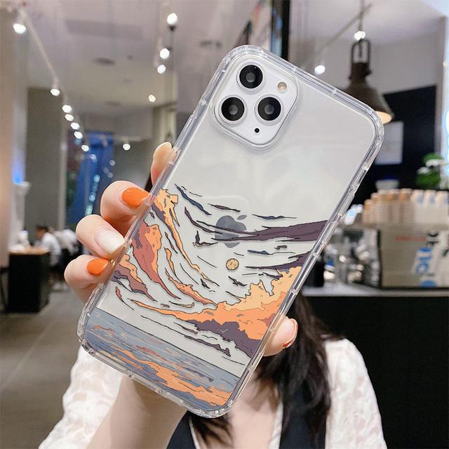 Korean Sunset Scenery Phone Case For Iphone 11 Case Iphone 13 12 14 Pro Max Mini X Xr Xs Max Se 2020 7 8 Plus Shockproof Celular
