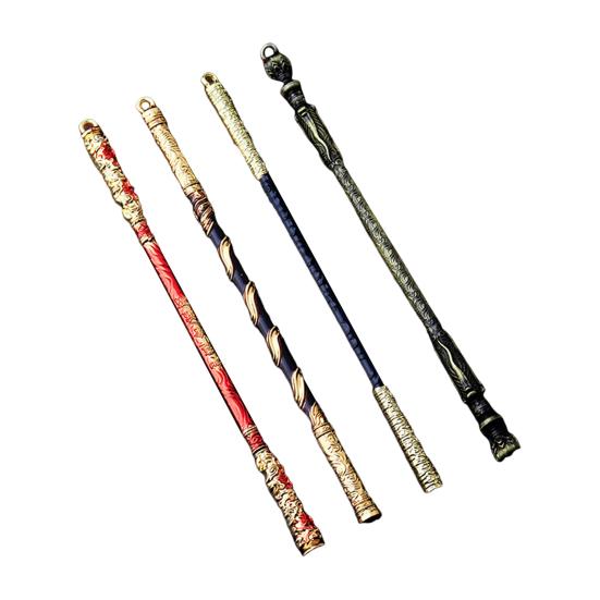 4 шт./компл. Укун Золотая дубина грабли посох набор резное Путешествие на Запад персонаж оружие Руи Цзиньгу Банг Monkey King Bar Золотой обруч палка модель