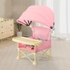 Portable Baby High Chair Folding Toddler Camping Chair Dining Seat Adjustable Safety Belt Multifunctional Booster