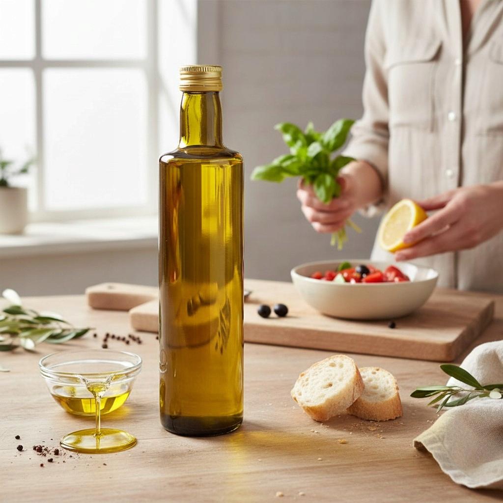 50x Bottle DORICA OLIVE 500ml Bottles for Olive Oil Juice 50pcs + CAP 0.5l