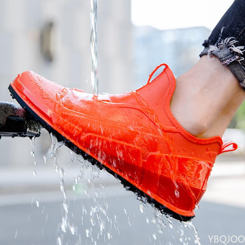 2025 Новые мужские уличные нескользящие походные ботинки Shaxi, рыбацкие резиновые сапоги, черные рабочие ботинки, прочные водонепроницаемые резиновые рыбацкие ботинки