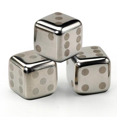 Набор из 3 кубиков льда из нержавеющей стали FROZEN CUBE Подарочный Нетающий Прибл.. 2,5 см FC-2002A