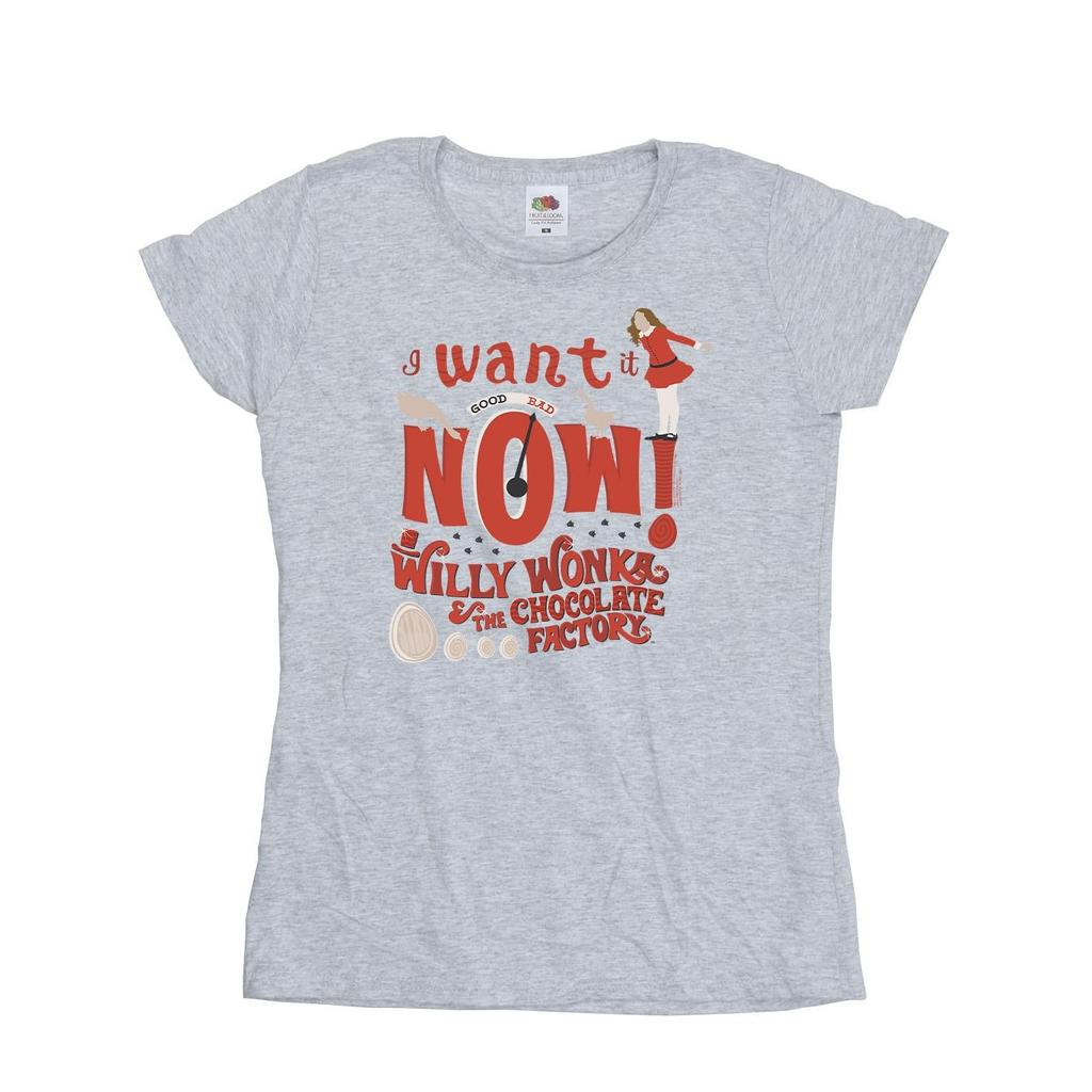 Willy Wonka Womens/Ladies Verruca Salt I Want It Now Cotton T-Shirt
