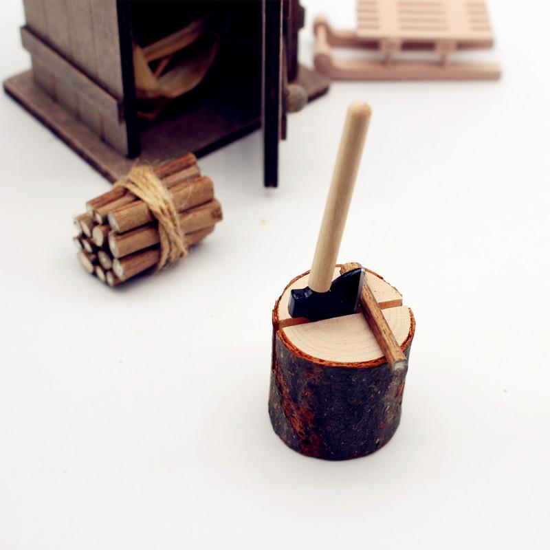 1/3 шт. Новая мода 1:12 Кукольный домик Симуляция Миниатюрное Поле Куриное Гнездо Топор Дровосек Деревенский Туалет Декорация