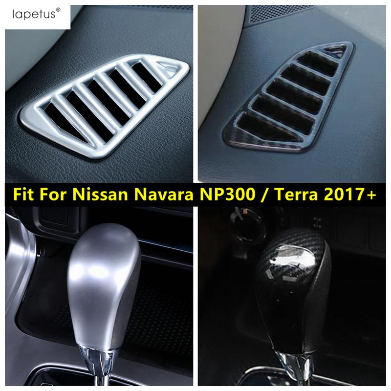 Dashboard Air AC Outlet Vent / Gear Shift Head Cover Trim For Nissan Navara NP300 / Terra 2017 - ABS Accessories Interior