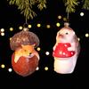 Fox And Hedgehog Shaped Christmas Ornaments Plastic Animal Decoration For Indoor Outdoor Holiday Party Home Tree