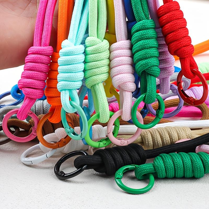 20pcs/10pcs Random Colorful Braided Lanyard, Woven Anti-Lost Wrist Strap for Phone Keys, Cute Leash for Plush Toy Boarding Pass