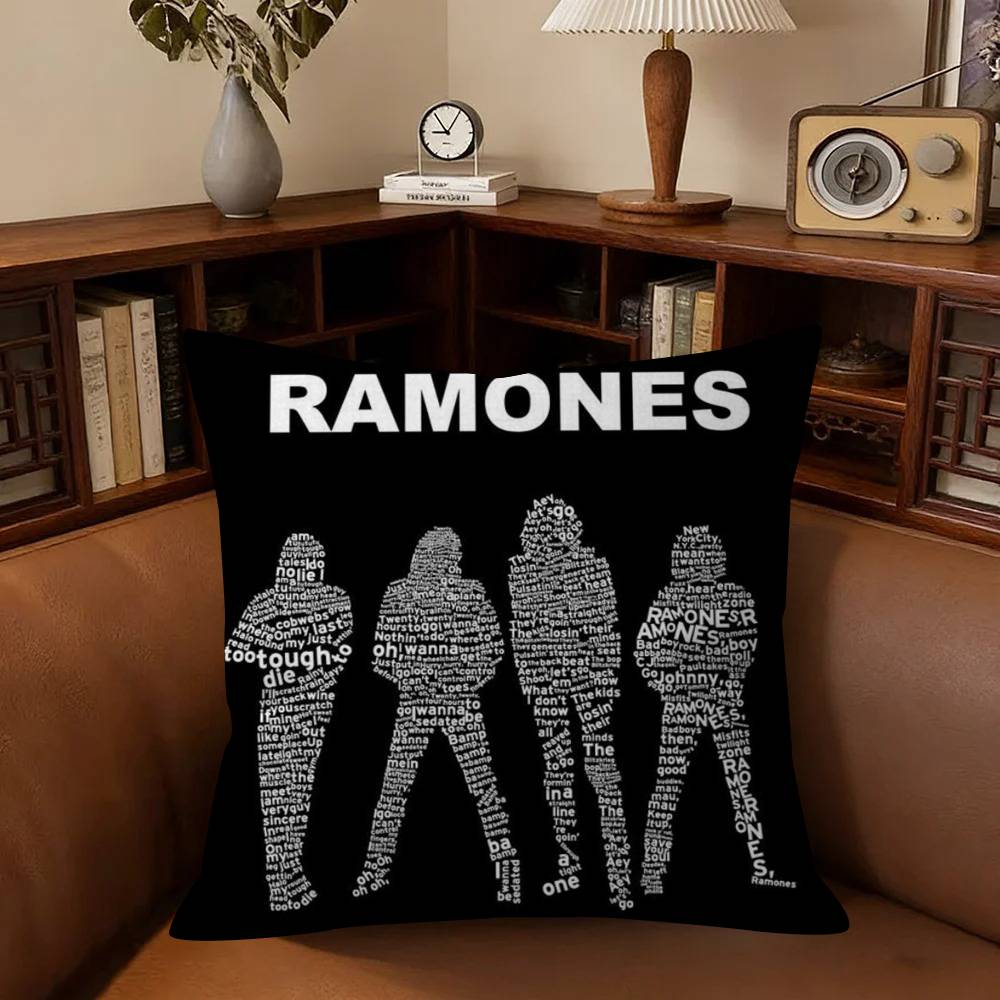 Band Punk R-Ramones Anime Cushion Cover 30X50 Polyester Sofa Cushions Decorative Throw Pillows Home Decoration Pillowcover