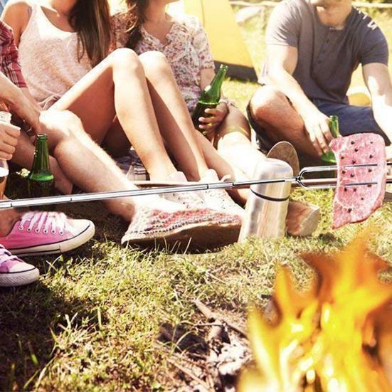 Yousheng Телескопическая вилка для барбекю из нержавеющей стали U-образные шампуры для шашлыка Выдвижные палочки для жарки зефира и хот-догов для костра, пикника, приготовления на открытом воздухе