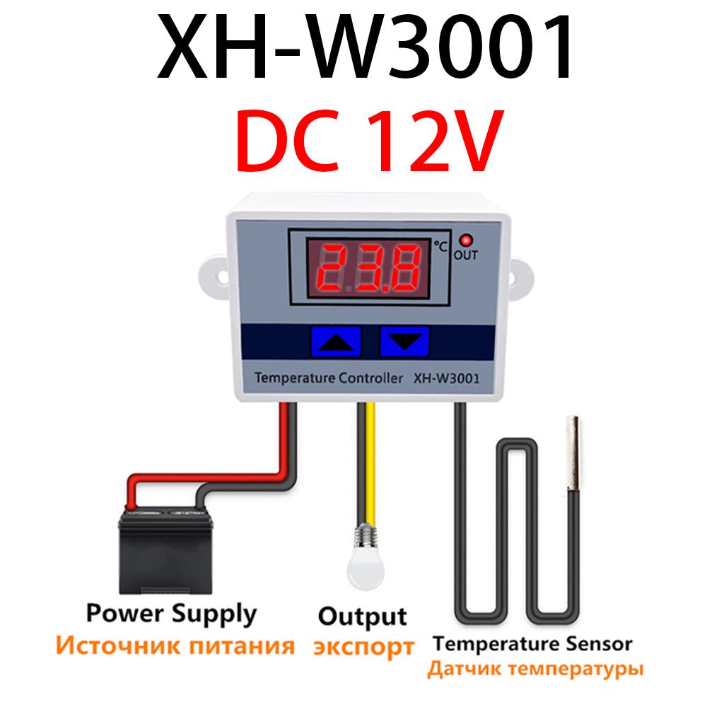 W3001 W3002 12V 24V 110V 220V Светодиодный цифровой контроллер температуры Термостат Термометр Инкубатор Холодильник Нагрев Охлаждение Обогреватель