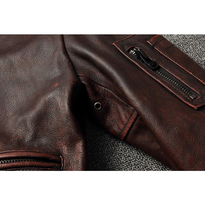 Новая куртка из натуральной кожи, винтажное коричневое пальто из воловьей кожи, мужские военные куртки для пилотов, летная одежда ВВС, размер S-5xl