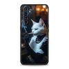Fashion Kitten Smoking Pattern Case For Realme C67 C63 C55 C53 C35 C25 C21 GT 2 3 5 6 10 11 12 13 Pro Plus Soft TPU Phone Cover