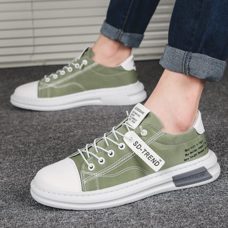 Мужская модная парусиновая обувь Four Seasons Корейская дышащая мягкая подошва Повседневная обувь для сноубординга Студенческая универсальная модная обувь для ходьбы