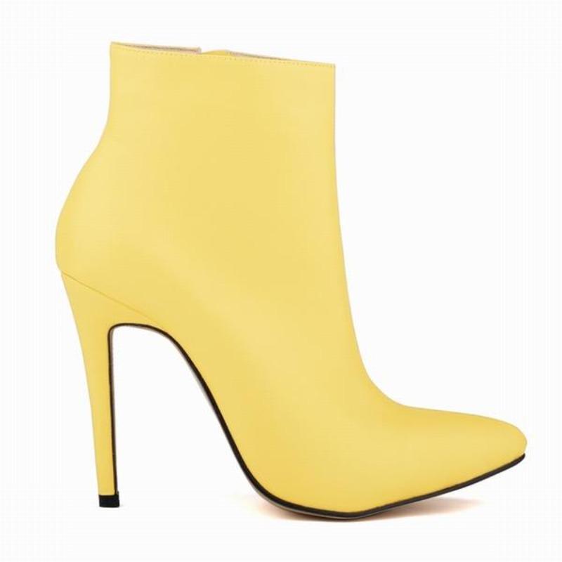 Женские короткие сапоги, сексуальные, с острым носком, с боковой молнией, на очень высоком каблуке, туфли-лодочки 2024, женская обувь для вечеринок, Botas De Mujer, большие размеры 35-42