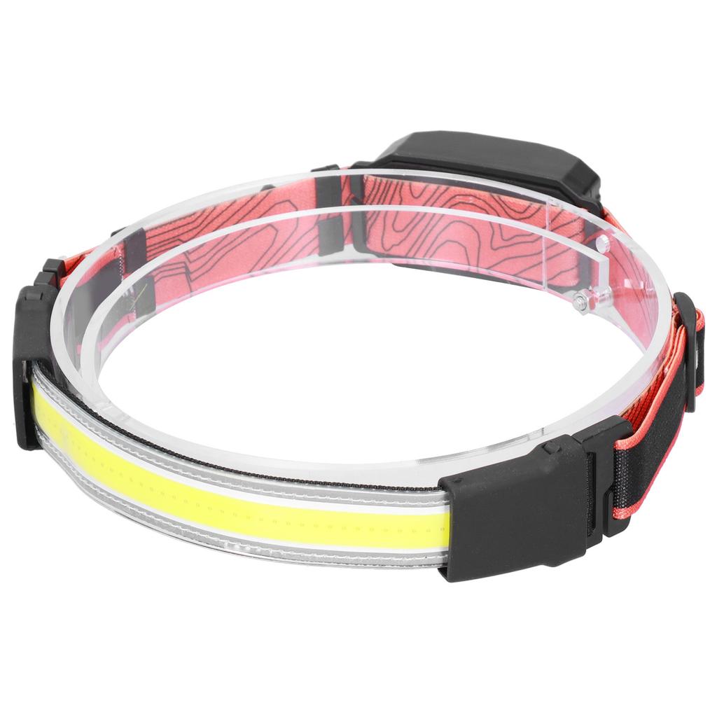 COB LED налобный фонарь с 3 режимами освещения и зарядкой через USB для рыбалки на открытом воздухе, бега, кемпинга