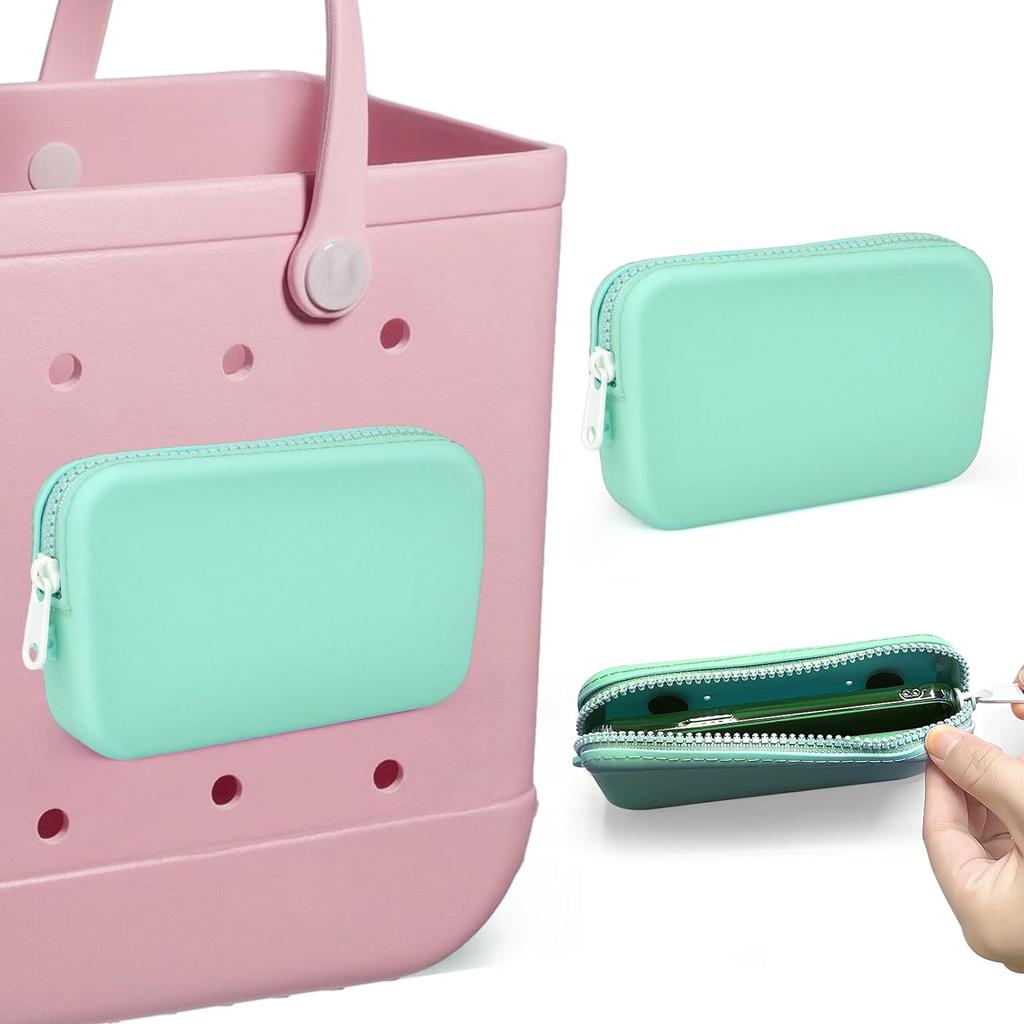 1pcs Silicone Phone Holder for Bogg Bag, Soft Silicone Insert Wallet, Bogg Bag Accessories, Beach Accessory