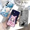 Мультяшный чехол для телефона D-Sailor M-Moons для Samsung Galaxy A73, A21s, A22, A31, A52, A53, A71, A41, Мягкий черный корпус