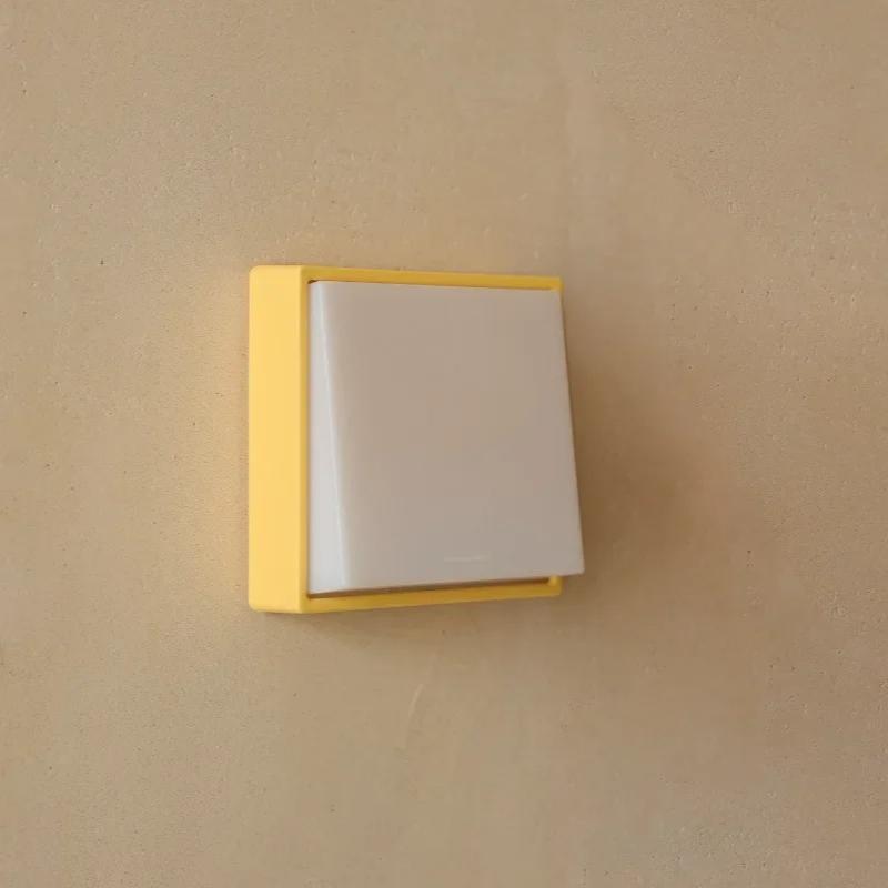 Минималистичный выключатель с USB-зарядкой и ночником для спальни дома, прикроватный – Простой белый/желтый дизайн