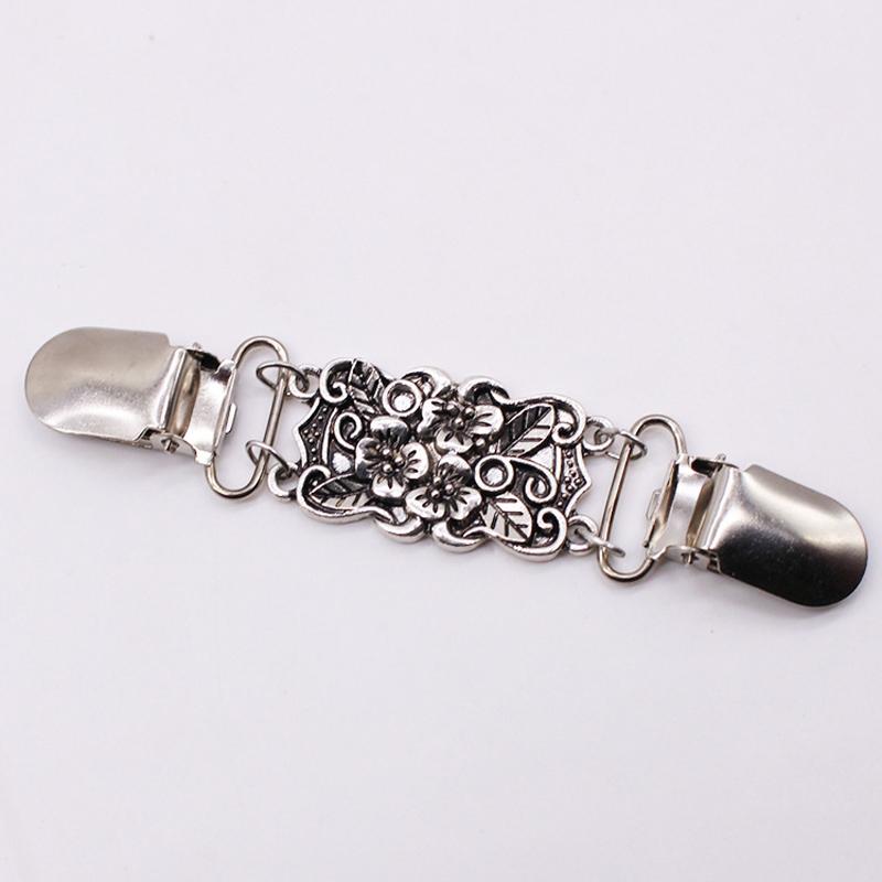 Ретро застежки-клипсы для кардигана для одежды, прищепки, зажим для шарфа, брошь, серебристая булавка, пряжка-клипса, держатель, женское платье, ювелирное изделие