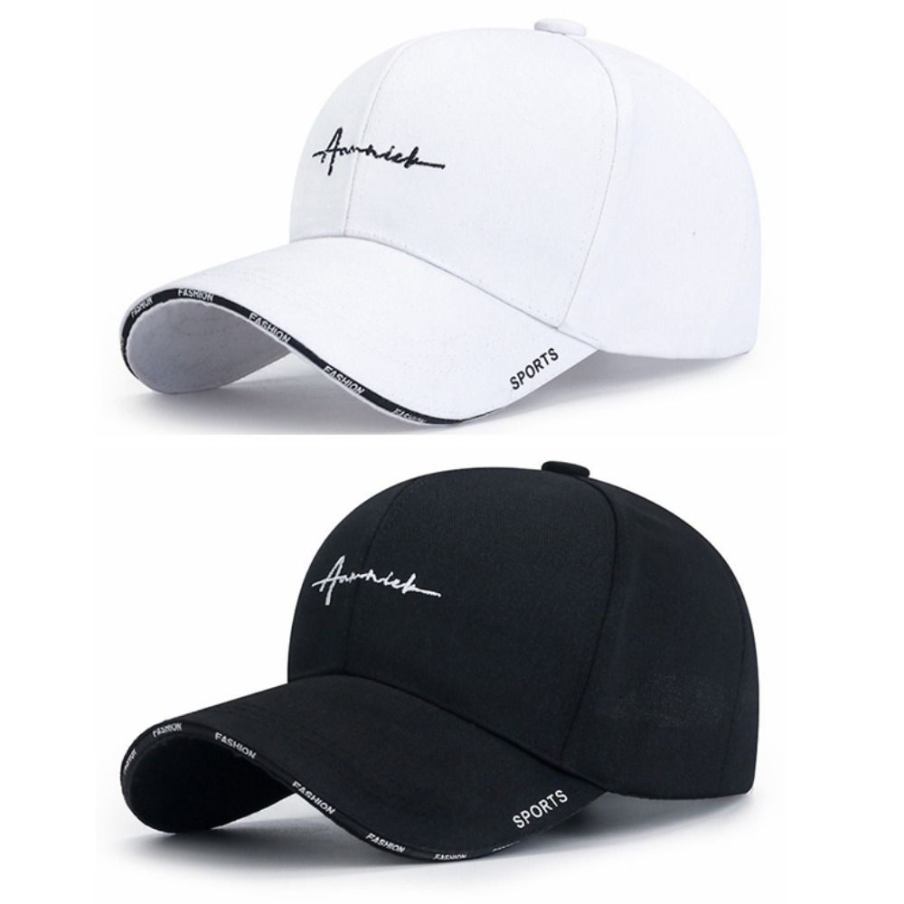 Cotton Letter Baseball Hat Korean Sunscreen Peaked Cap Casual Embroidered Baseball Cap Male/Female