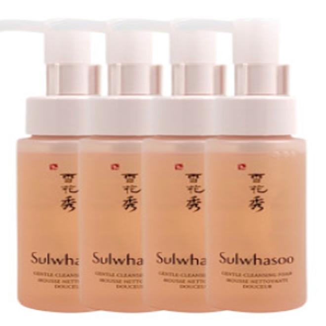 Корейская косметика, Пенка для умывания Sulwhasoo Gentle Cleansing Foam (50 мл x 3 шт.) + Ампула GE7 EasyGF (10 мл х 1 шт.) /Путешествия и портативность