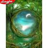 5D DIY Diamond Painting Big Tree Old Man Art Full Dill Round Rhinestone