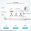 XUNDD XDCH-128 Universal USB Power Strip 7 in 1 PD 20W Fast Charging Station, 3 AC + 3 USB-A + 1 Type-C