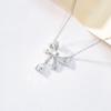 Bow Necklace Light Luxury Niche Design Sense Collarbone Chain Necklace Jewelry for Girlfriend's Birthday and New Year Gift