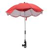14in Universal Stroller Parasol with UV Protection Adjustable Baby Stroller Umbrella Red (Silver