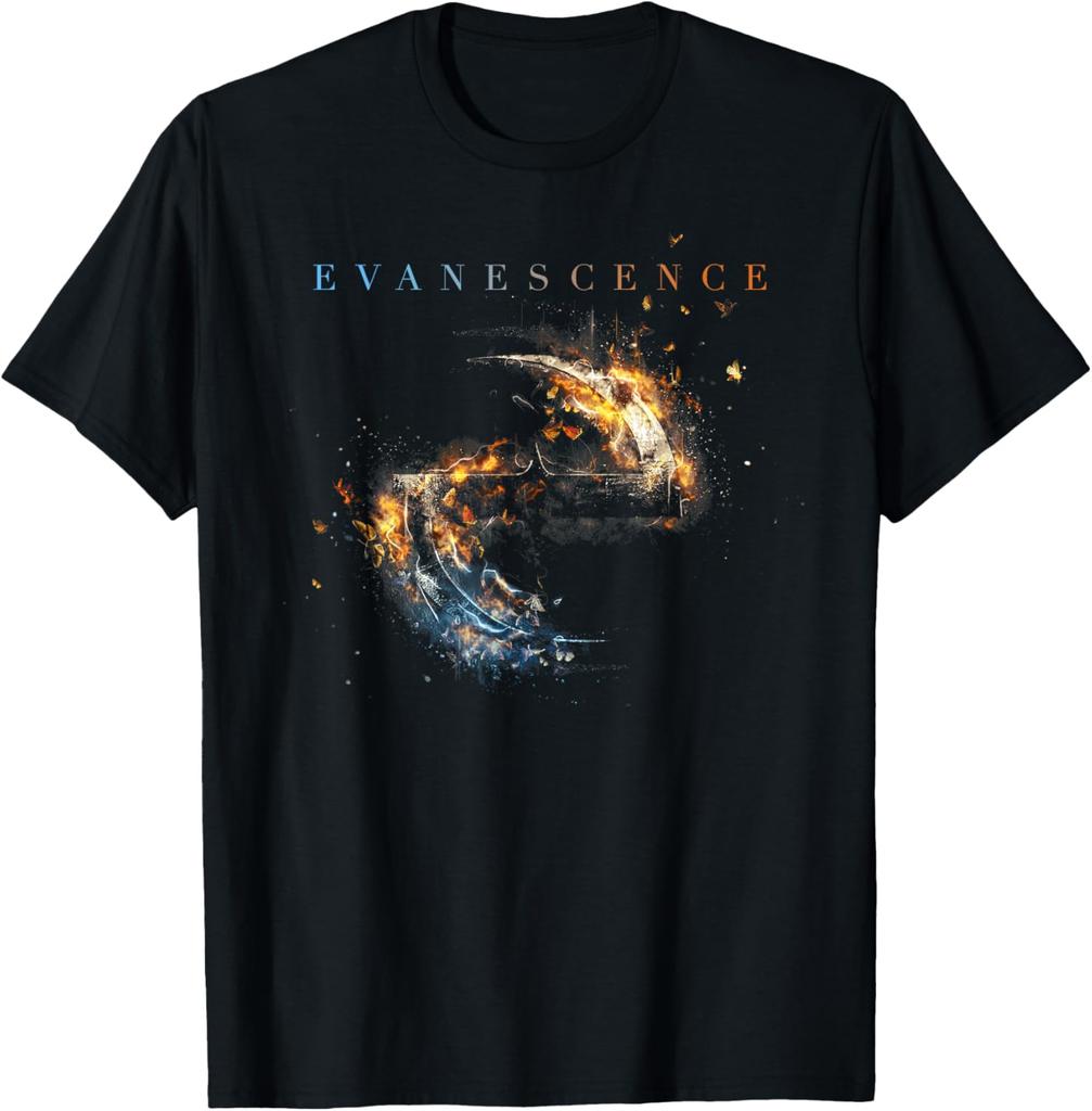 Evanescence Логотип Группы Графика Коробка 2026 Футболка Хлопок Унисекс Женская Футболка Y2k Винтажная Повседневная Летняя Новая Футболка Подарки Для Фанатов