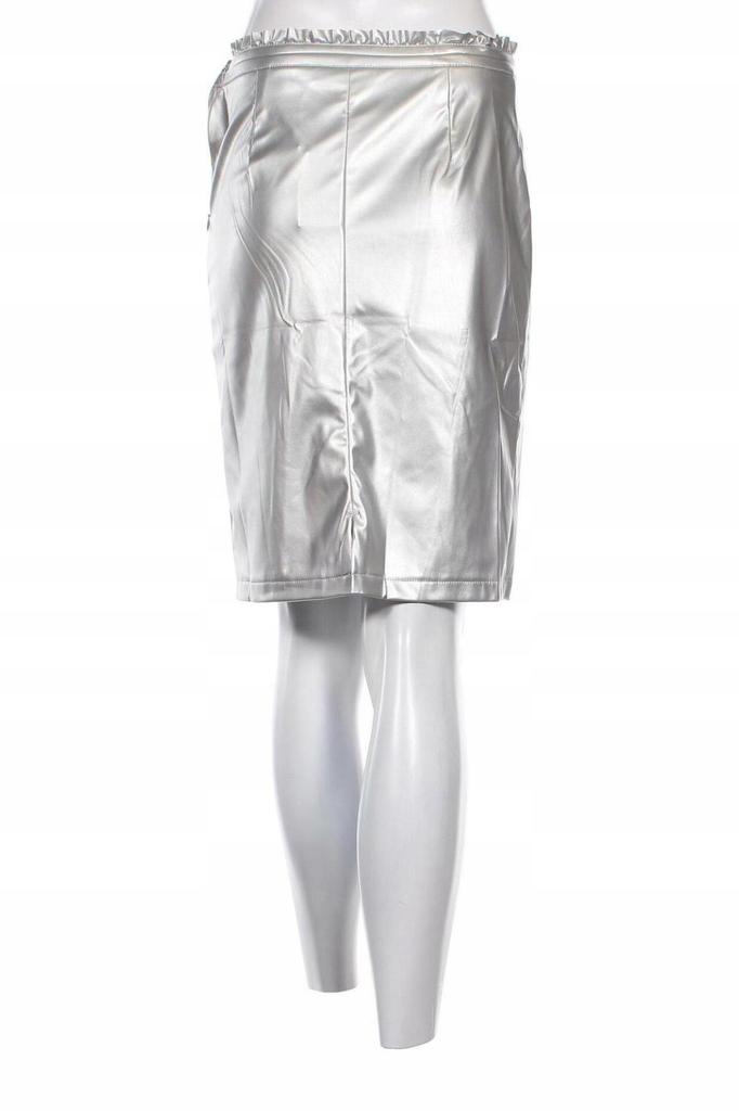 esmara Women's skirt made of imitation leather, silver, L 44/46