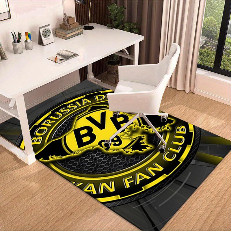 Ковер Borussia Dortmund для офиса, Коврик под кресло, Декоративный ковер, Коврик для гостиной, Большой размер, Подарки для фанатов, Рождественские подарки