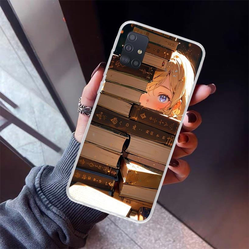 Иллюстрация «Читай книги» Чехол для телефона «Чтение» Для Samsung Galaxy A12 A52S A42 A32 A22 A51 A50 Note 20 Ultra 10 S10 Plus A71 A70 A31
