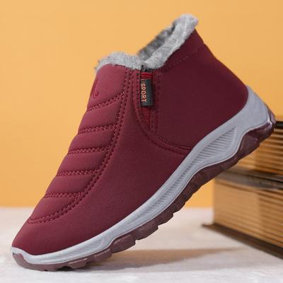 Зимние старые пекинские тканевые туфли мужские бархатные утолщенные для среднего и пожилого возраста для ходьбы теплые и нескользящие женские хлопковые ботинки папины хлопковые туфли