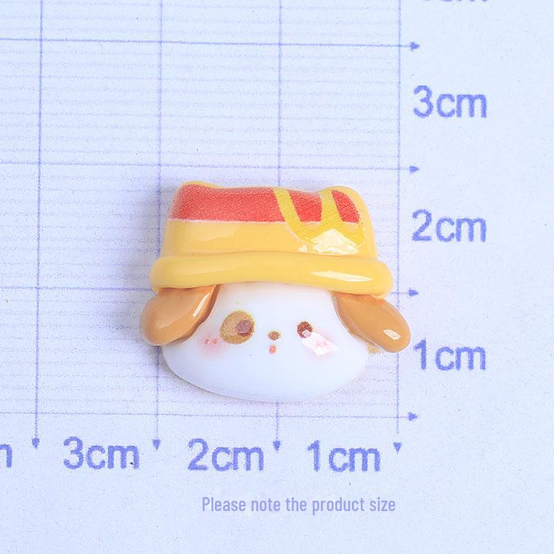 Глянцевые мультяшные аксессуары из смолы: Заколка для волос, повязка на голову, чехол для телефона, подвески для обуви, магниты на холодильник