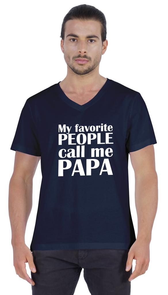 Inkmeso Мужская футболка Мои любимые люди называют меня папой Футболка с надписью «Письмо» в подарок папе Футболка для гордого папы и