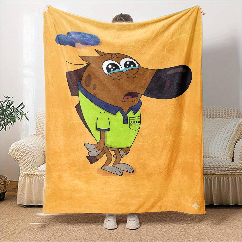 Zig & Sharko Theme Printed Blanket - Perfect for Couch, Bed, Travel & Outdoor Use | Machine Washable, Cozy & Durable.