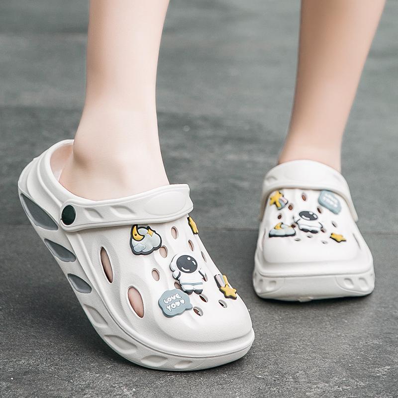 Унисекс 36~45 Модные летние сабо с пряжкой для мужчин и женщин Дизайнерские пляжные сандалии на платформе для отдыха на открытом воздухе Тапочки Шлепанцы Обувь для поваров и сада