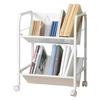 Fuji Boeki Шкаф-файл 55см x 40см x 70см Стальной A4 с 83983 Тележка, 2-ярусный, (W) (D) (ЧАС), Белый, Стеллаж, Совместимый, Колесики,