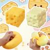 Сырная игрушка Quishy, Имитация сыра, Забавная розыгрыш-антистресс мячик, Игрушка-антистресс, Детская игрушка с успокаивающим пищащим звуком