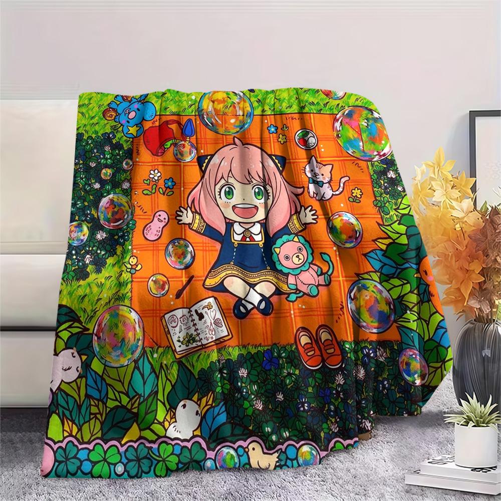 Anya Forger Print Flannel Blanket, Ultra Soft High Quality All Seasons Warm Throw, Home Decor Cozy Blanket, Perfect Christmas Gift